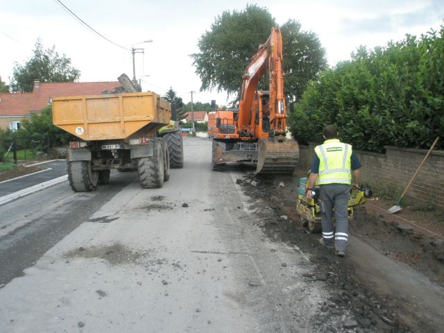 Rénovation de route (commune de Bullecourt)